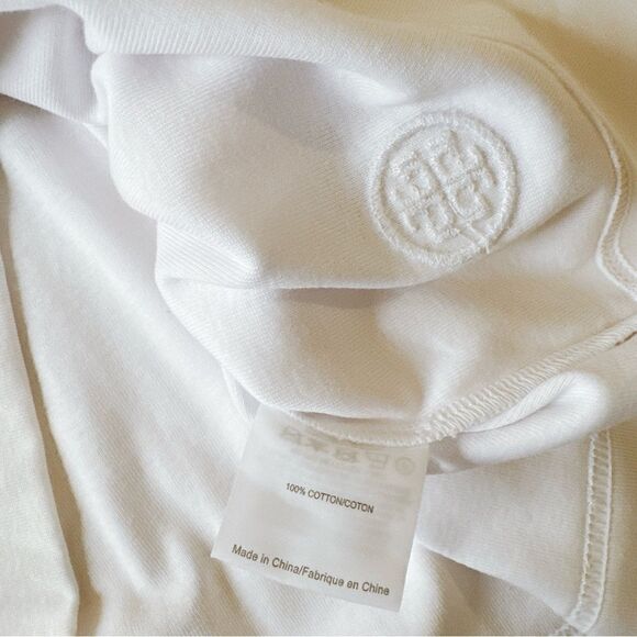 TORY BURCH White Long Sleeve Polo Shirt NWT - Picture 11 of 13